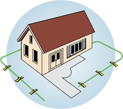 Port-A-Rain Above-Ground Sprinkler System, Green - 58092