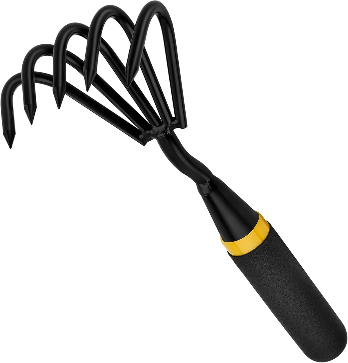 Hand Rake Cultivator - 5-Claw Heavy Duty Stainless Steel Tool