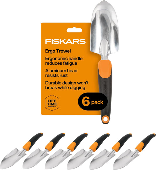Ergo Garden Trowel, Hand Tool for Digging & Planting, 6-Pack