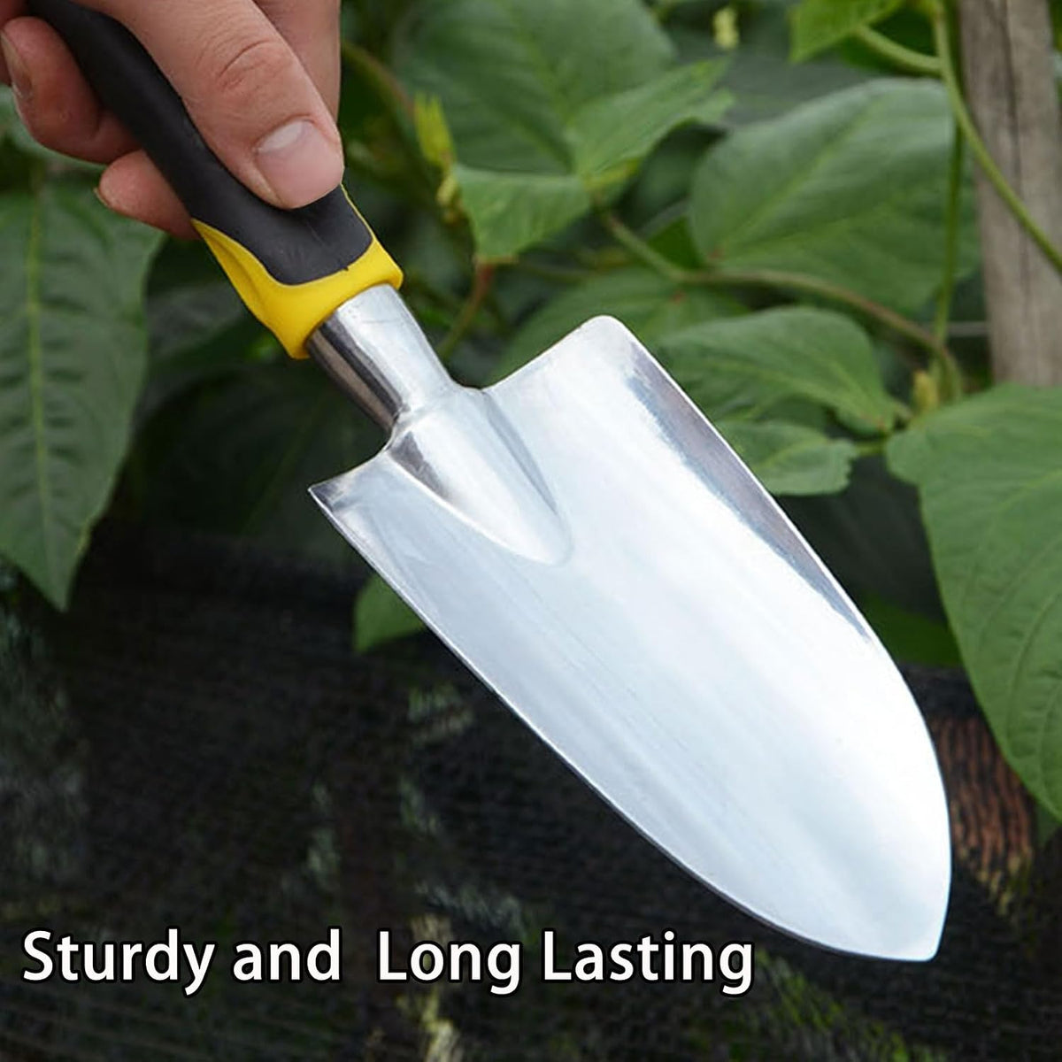 Garden Shovel Hand Trowel, Heavy Duty Gardening Tool with Ergonomic Handle