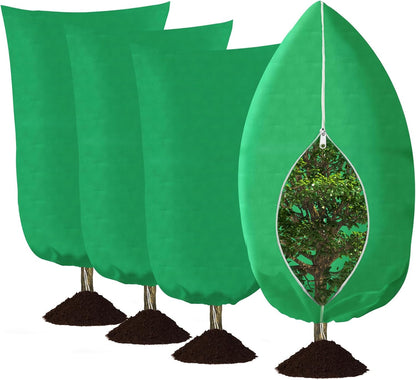 4 Pack Plant Covers Freeze Protection, 31.5" W x47.3 H Frost Cloth