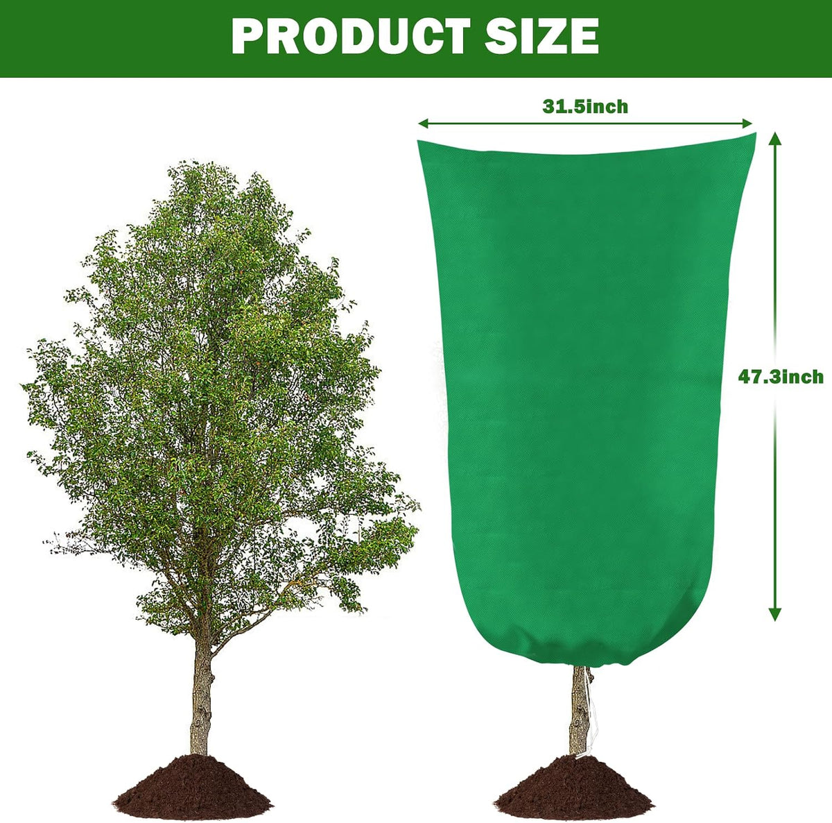 4 Pack Plant Covers Freeze Protection, 31.5" W x47.3 H Frost Cloth
