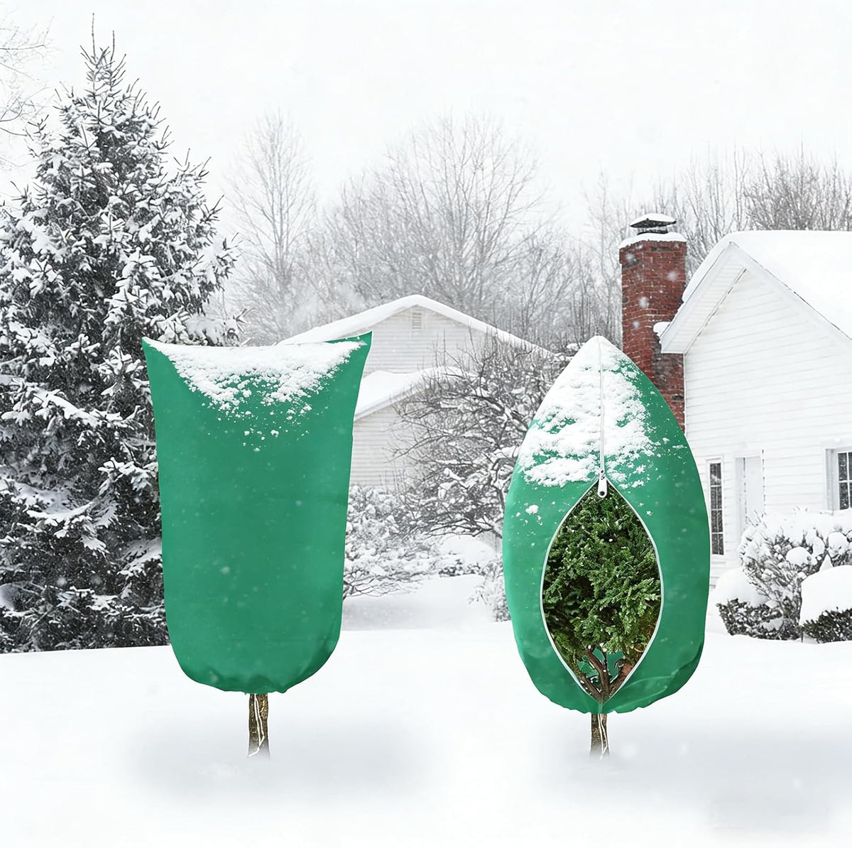 4 Pack Plant Covers Freeze Protection, 31.5" W x47.3 H Frost Cloth