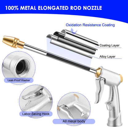Garden Hose Nozzle, High Pressure Water Hose Nozzle Sprayer Head,fits 3/4” Garden Hose Thread,for Lawn & Garden,Washing Cars,Watering Garden,Cleaning
