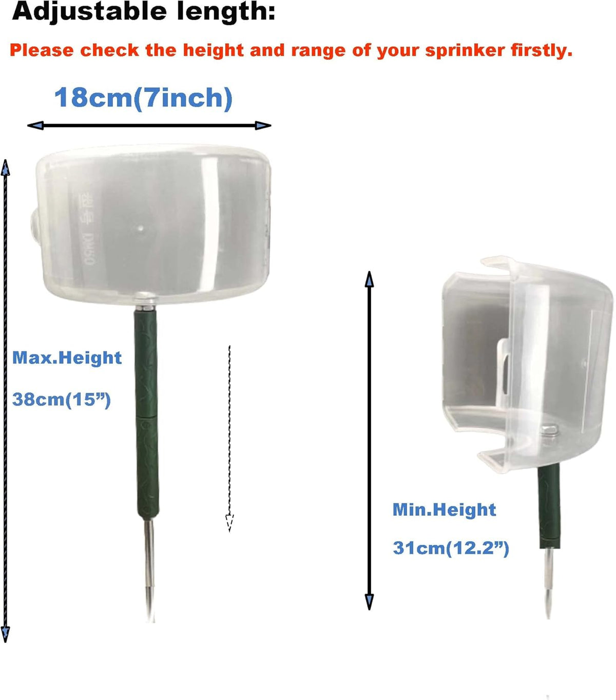 2pc Sprinkler Splash Shield for Lawns, Underground Sprinkler Guard (15in)