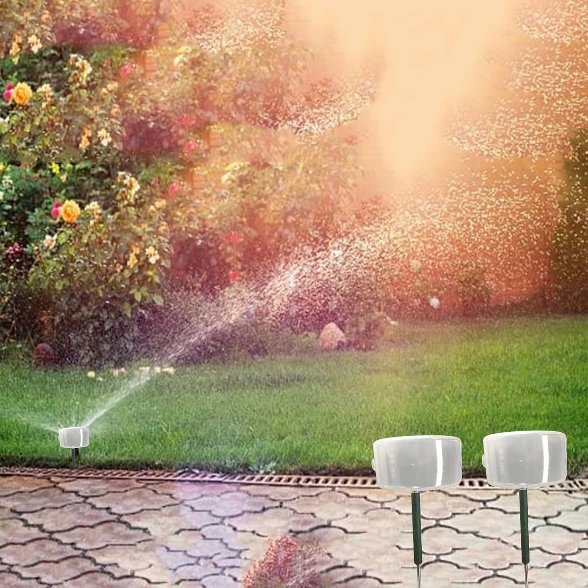 2pc Sprinkler Splash Shield for Lawns, Underground Sprinkler Guard (15in)