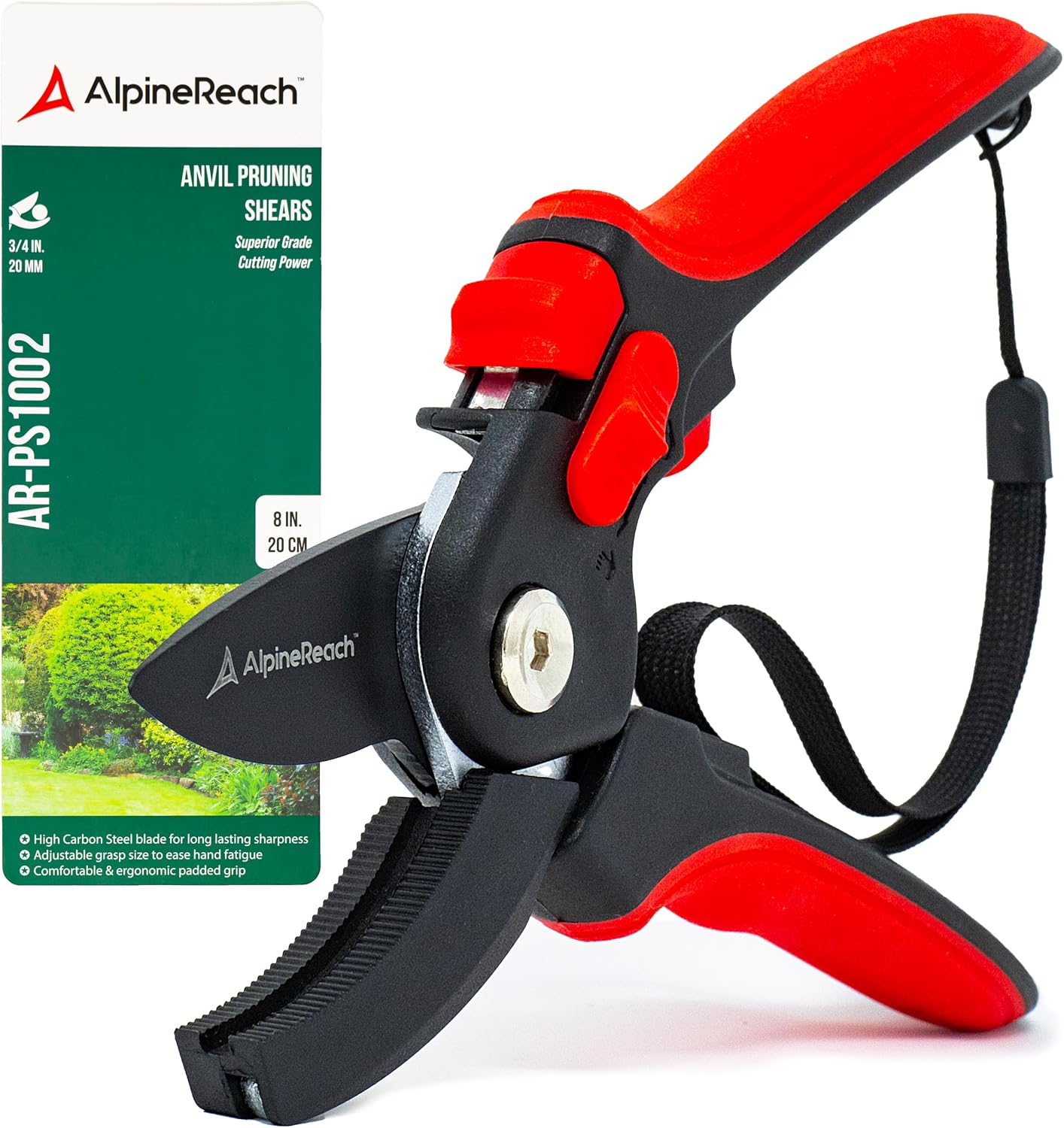 Pruning Shears Set Bypass and Anvil for Gardening, Sharp Ergonomic Pruners, Adjustable Soft Handle for Small & Large Hands, Heavy Duty High Carbon Steel Blade, Secateurs, Gift Box