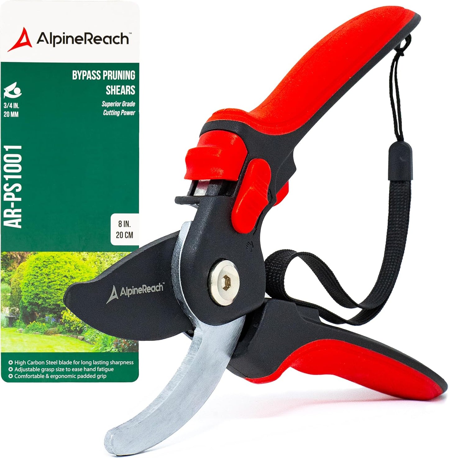 Pruning Shears Set Bypass and Anvil for Gardening, Sharp Ergonomic Pruners, Adjustable Soft Handle for Small & Large Hands, Heavy Duty High Carbon Steel Blade, Secateurs, Gift Box