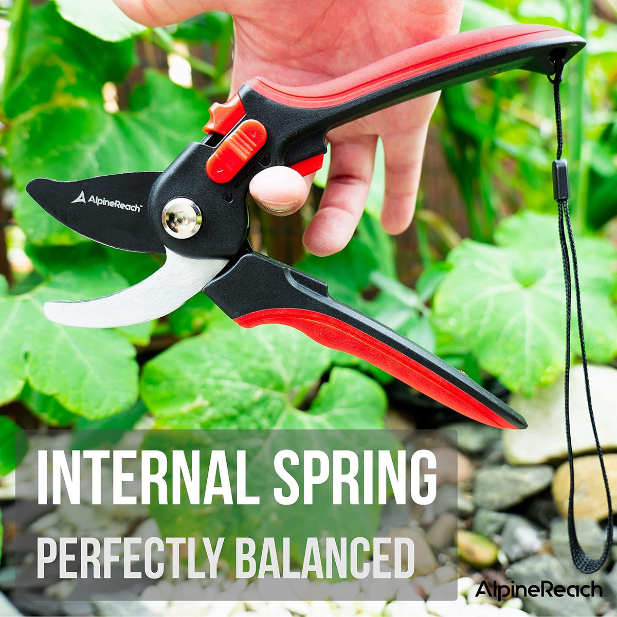 Pruning Shears Set Bypass and Anvil for Gardening, Sharp Ergonomic Pruners, Adjustable Soft Handle for Small & Large Hands, Heavy Duty High Carbon Steel Blade, Secateurs, Gift Box