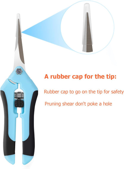 4 Pack Pruning Shears 6.5 Inch Stainless Steel Garden Scissors