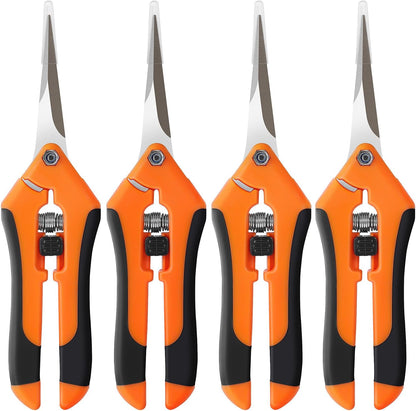 4 Pack Pruning Shears 6.5 Inch Stainless Steel Garden Scissors