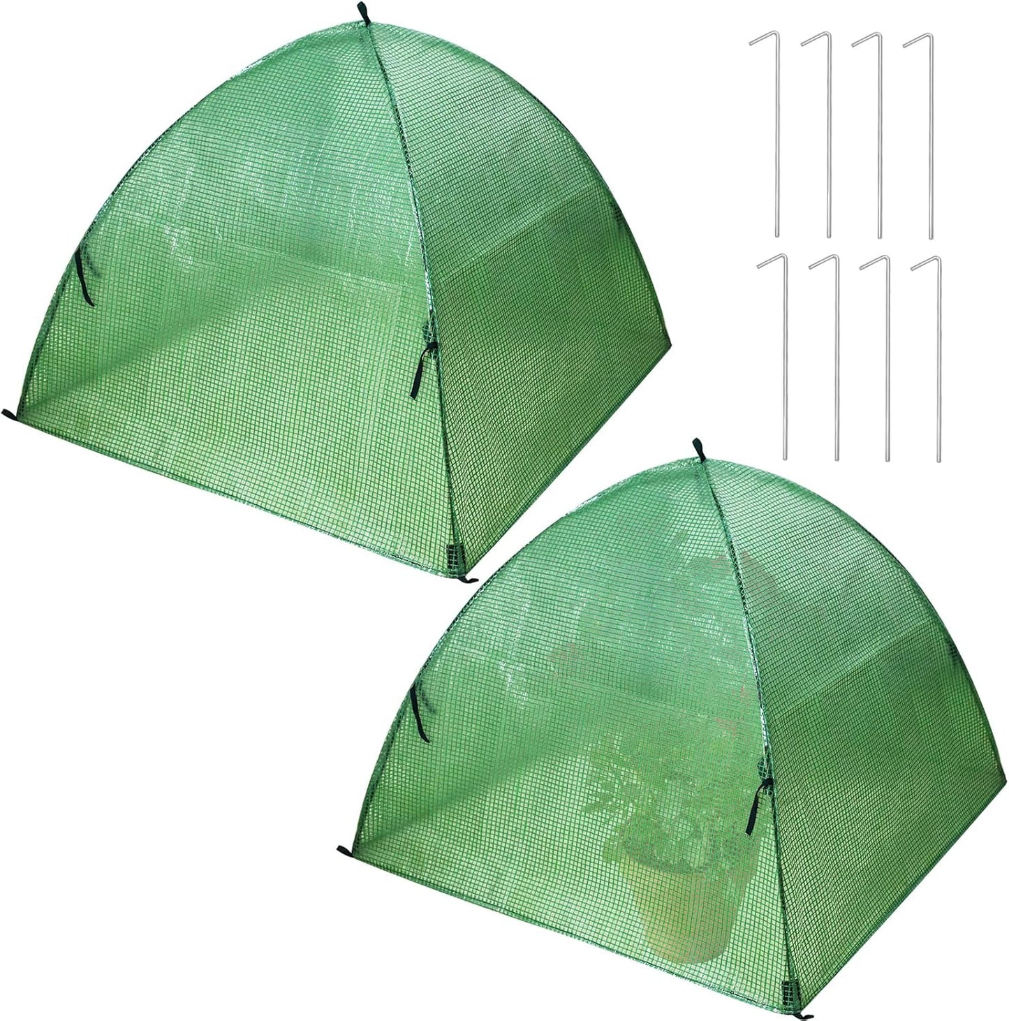 Plant Tent Outdoor Winter Shrub Cover Green Frost Tents Plant Covers Freeze Protection Tent Waterproof Plant Frost Protector Plant Guard Cover to Protect Plants Vegetable from Animals, 37X37X27Inch