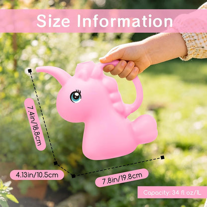 Small Watering Can for Indoor Plants 1/4 Gallon 1L Pink