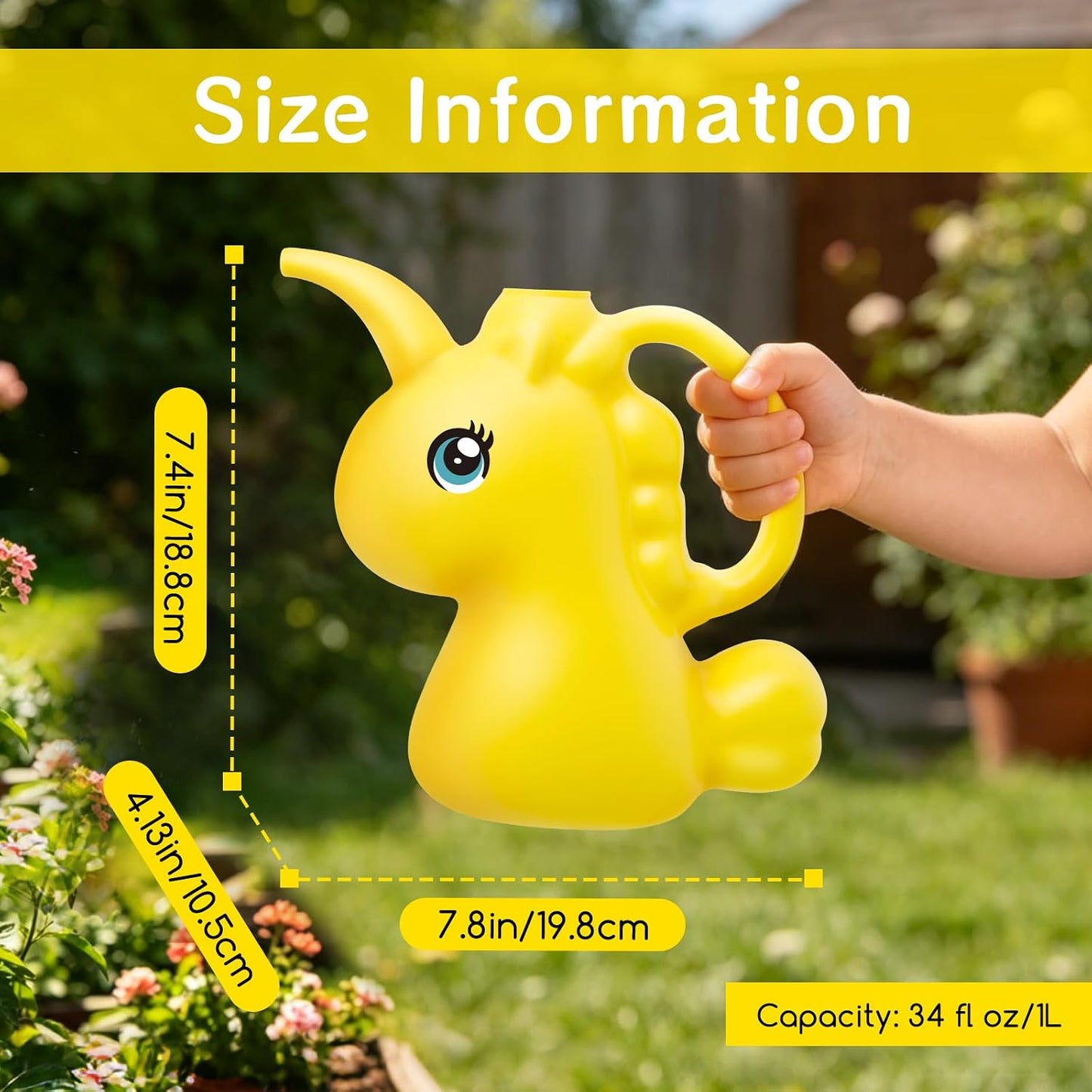 Small Watering Can for Indoor Plants 1/4 Gallon 1L Pink