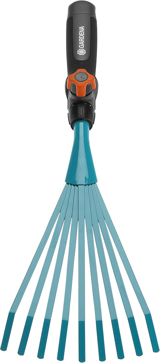 combisystem Hand Rake: Wire Hand rake for Raking up Garden Waste, 12 cm Working Width, Steel, Ergonomic Handle, Corrosion Protection (8919-20)