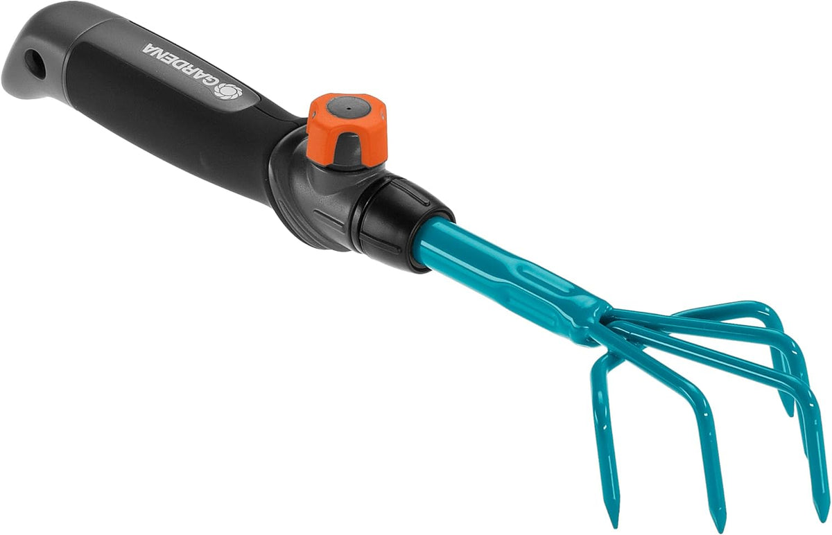 combisystem Hand Rake: Wire Hand rake for Raking up Garden Waste, 12 cm Working Width, Steel, Ergonomic Handle, Corrosion Protection (8919-20)