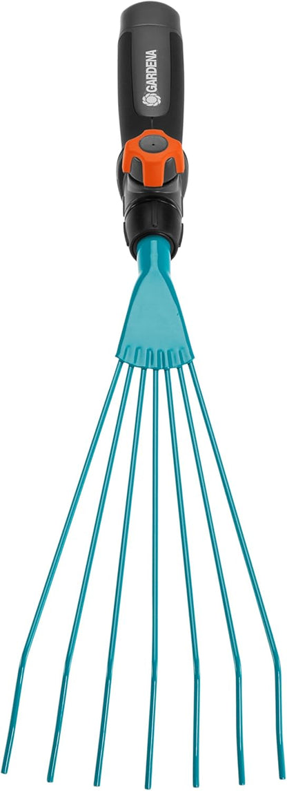 combisystem Hand Rake: Wire Hand rake for Raking up Garden Waste, 12 cm Working Width, Steel, Ergonomic Handle, Corrosion Protection (8919-20)
