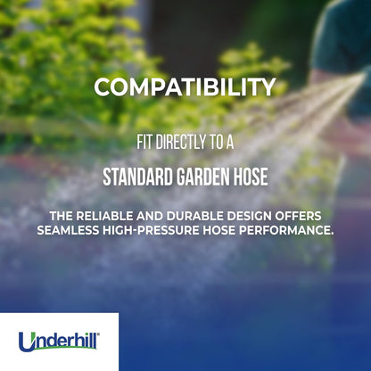 Precision Cyclone Garden Water Hose Nozzle with High Flow Control Valve, 50+ GPM 80 PSI, 3/4-Inch MHT by 1-Inch FHT Adapter, HN5000CV