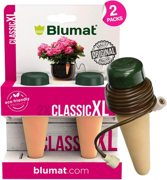 Blumat Plant Watering Devices | Classic XL Self Watering Planter Insert | Automatic Drip Plant Watering Stakes for Pots | Prevents Overwatering and Underwatering for Healthy Growth | 2 Pack