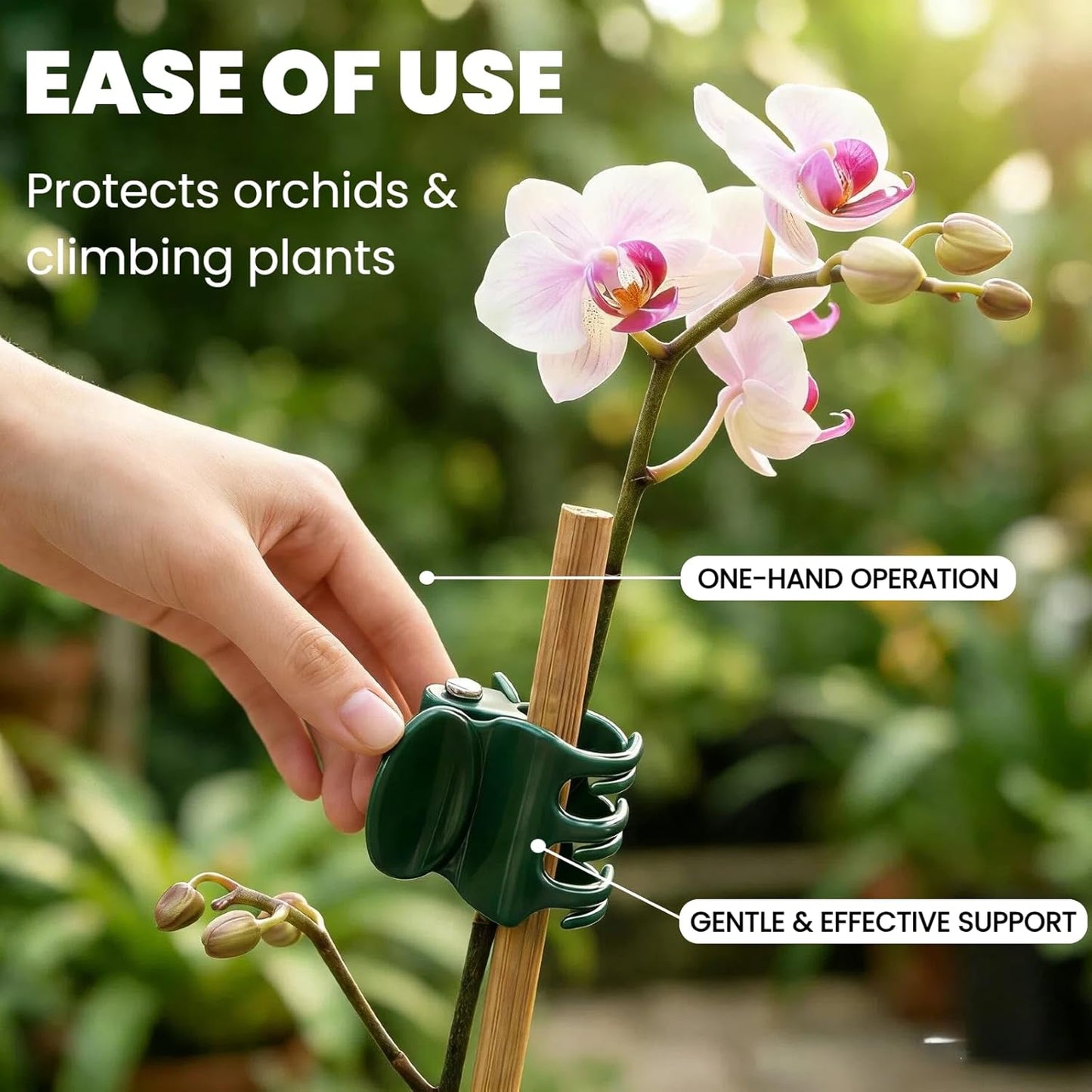 100pcs Standard Orchid Clips, Small Plant Clips for Thin Stem Vines