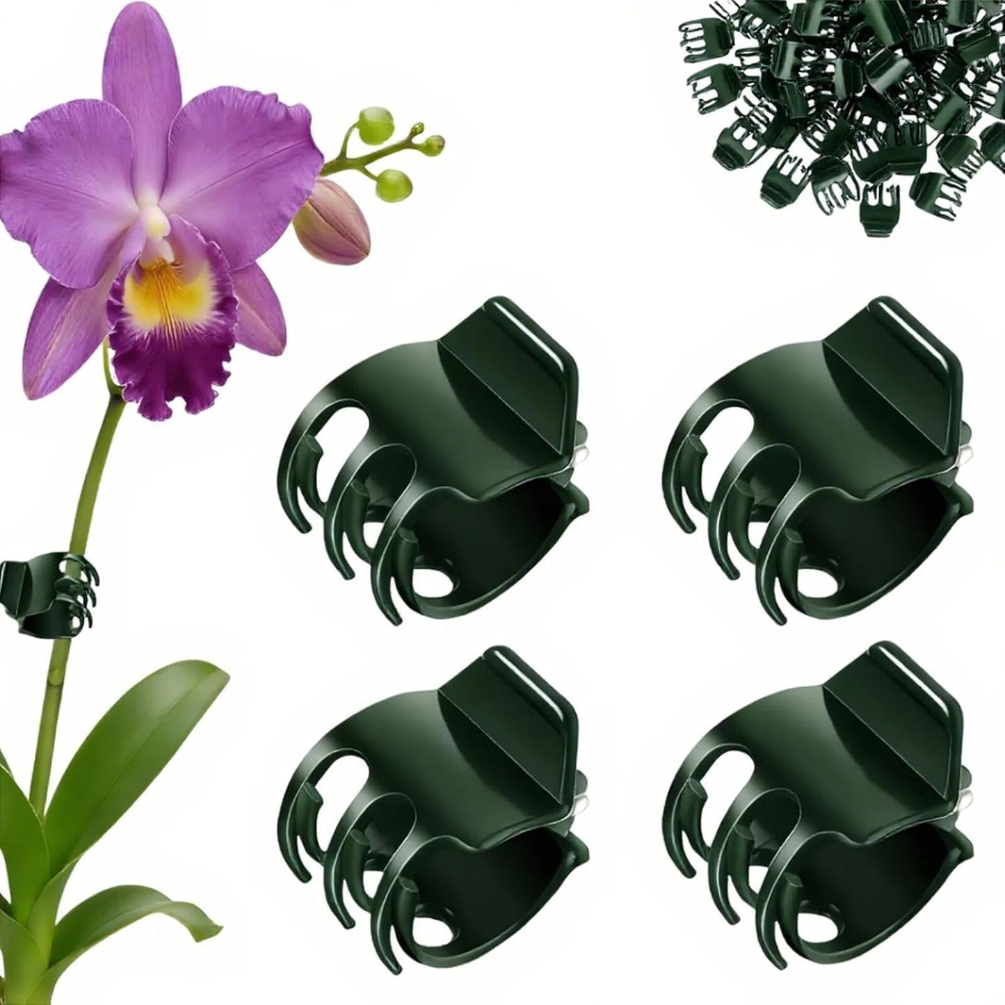 100pcs Standard Orchid Clips, Small Plant Clips for Thin Stem Vines