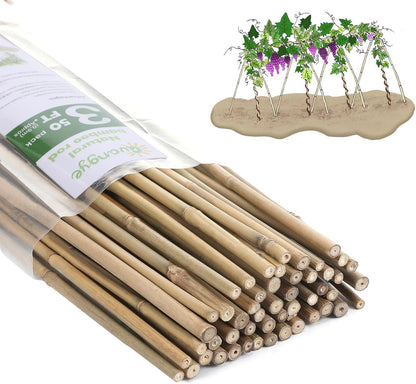 Bamboo Stakes,4Feet,65Pcs,Plant Bamboo Post, ,Bamboo Garden Stakes