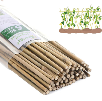 Bamboo Stakes,4Feet,65Pcs,Plant Bamboo Post, ,Bamboo Garden Stakes