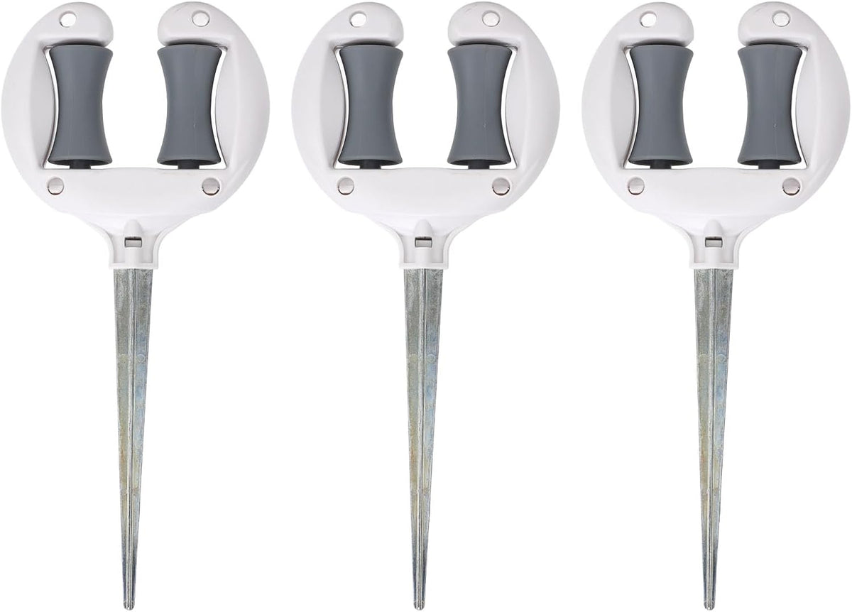 3Pcs Garden Hose Guide Nail, 10.6In Metal Garden Hose Guide Spike Roller Reel Lawn Hose Support Spike Hose Guide Stakes Hose Holder for Yard Lawn Garden Plant Protection