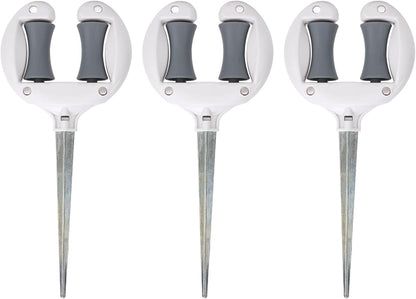 3Pcs Garden Hose Guide Nail, 10.6In Metal Garden Hose Guide Spike Roller Reel Lawn Hose Support Spike Hose Guide Stakes Hose Holder for Yard Lawn Garden Plant Protection