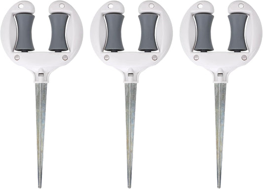 3Pcs Garden Hose Guide Nail, 10.6In Metal Garden Hose Guide Spike Roller Reel Lawn Hose Support Spike Hose Guide Stakes Hose Holder for Yard Lawn Garden Plant Protection