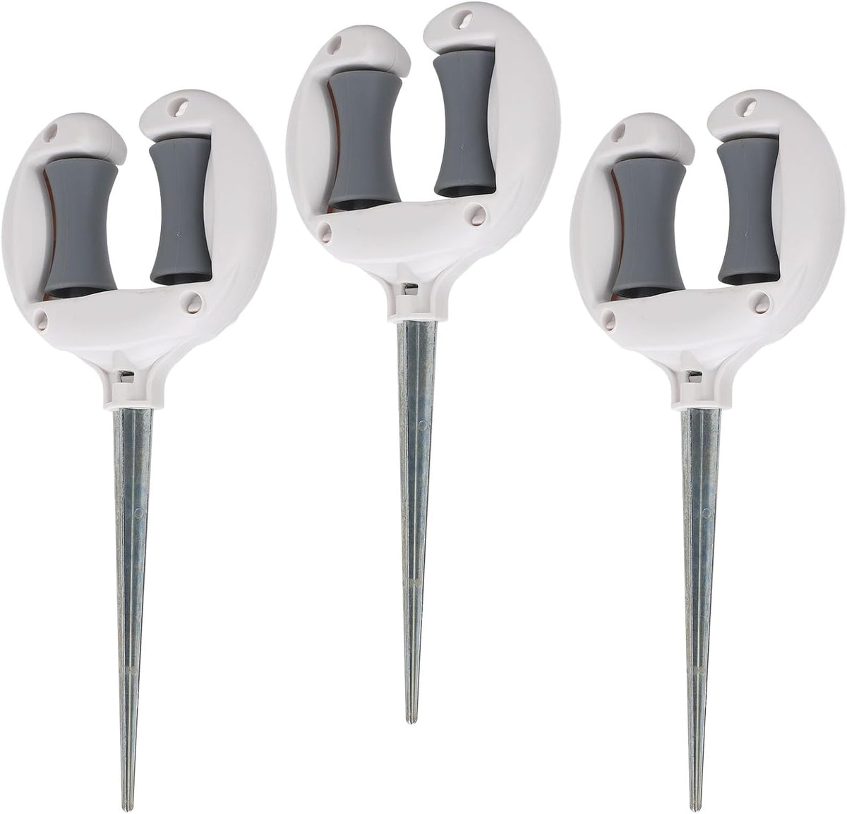3Pcs Garden Hose Guide Nail, 10.6In Metal Garden Hose Guide Spike Roller Reel Lawn Hose Support Spike Hose Guide Stakes Hose Holder for Yard Lawn Garden Plant Protection
