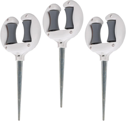 3Pcs Garden Hose Guide Nail, 10.6In Metal Garden Hose Guide Spike Roller Reel Lawn Hose Support Spike Hose Guide Stakes Hose Holder for Yard Lawn Garden Plant Protection