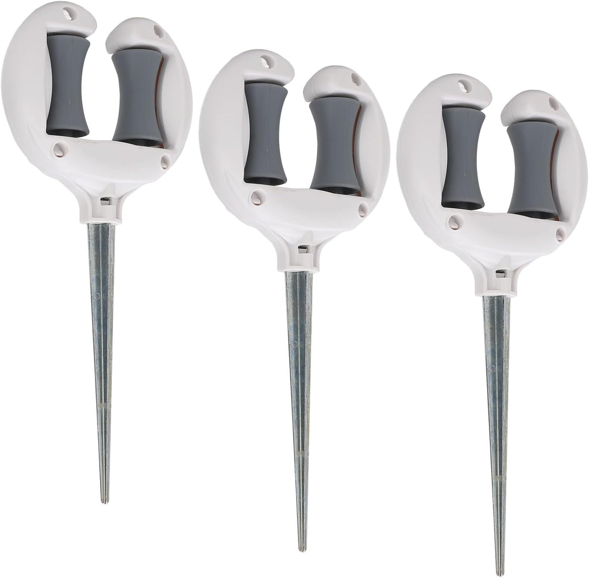 3Pcs Garden Hose Guide Nail, 10.6In Metal Garden Hose Guide Spike Roller Reel Lawn Hose Support Spike Hose Guide Stakes Hose Holder for Yard Lawn Garden Plant Protection