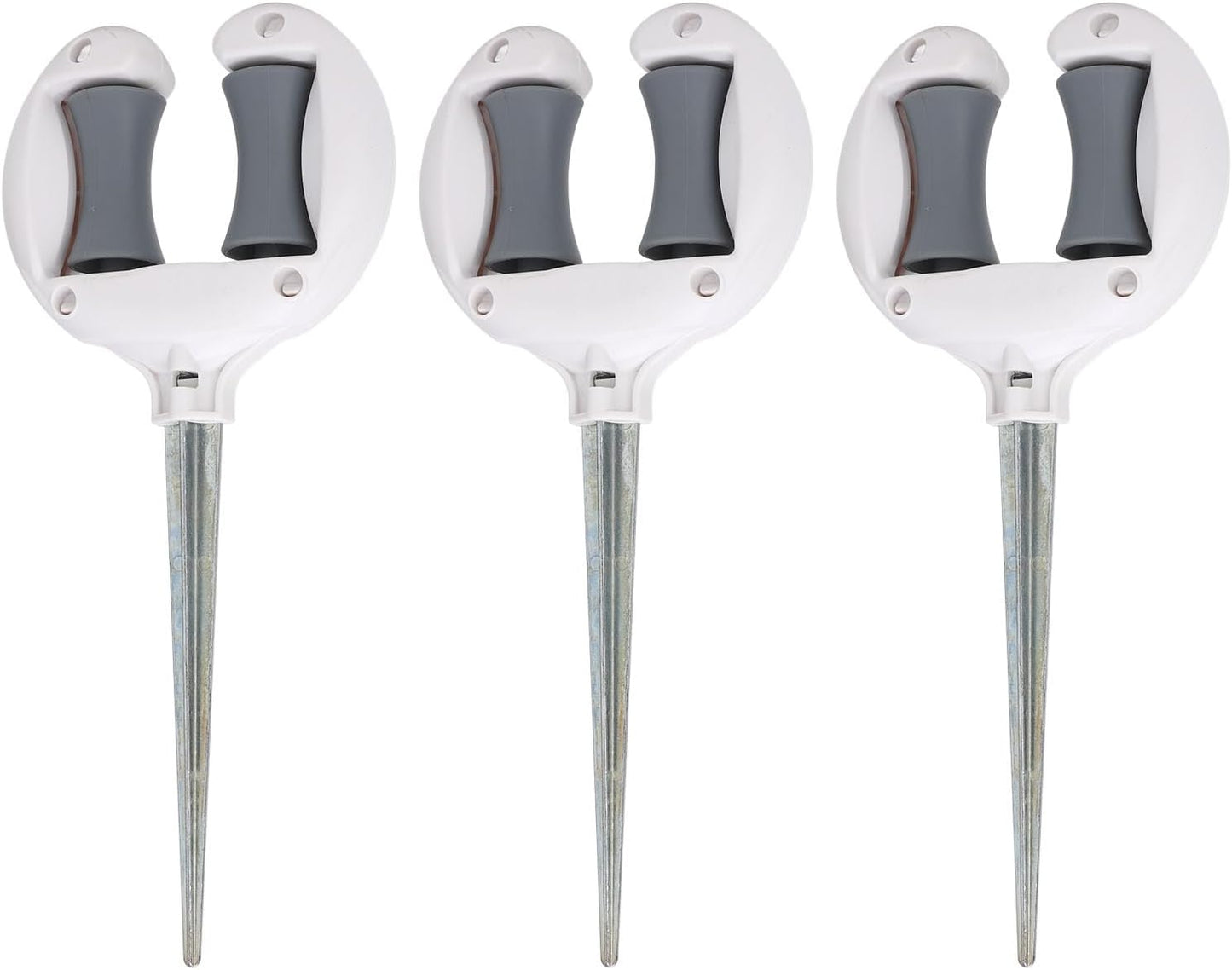 3Pcs Garden Hose Guide Nail, 10.6In Metal Garden Hose Guide Spike Roller Reel Lawn Hose Support Spike Hose Guide Stakes Hose Holder for Yard Lawn Garden Plant Protection