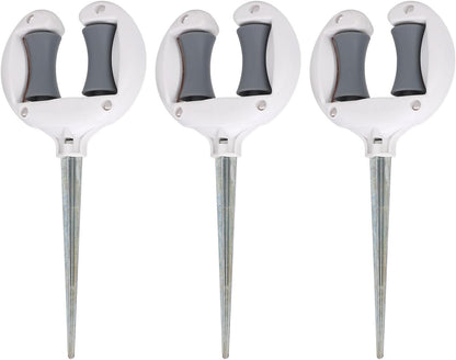 3Pcs Garden Hose Guide Nail, 10.6In Metal Garden Hose Guide Spike Roller Reel Lawn Hose Support Spike Hose Guide Stakes Hose Holder for Yard Lawn Garden Plant Protection