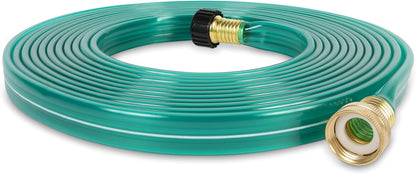 2-in-1 Sprinkler Soaker Hose 25 ft, Kink-Free Water Hose with Holes