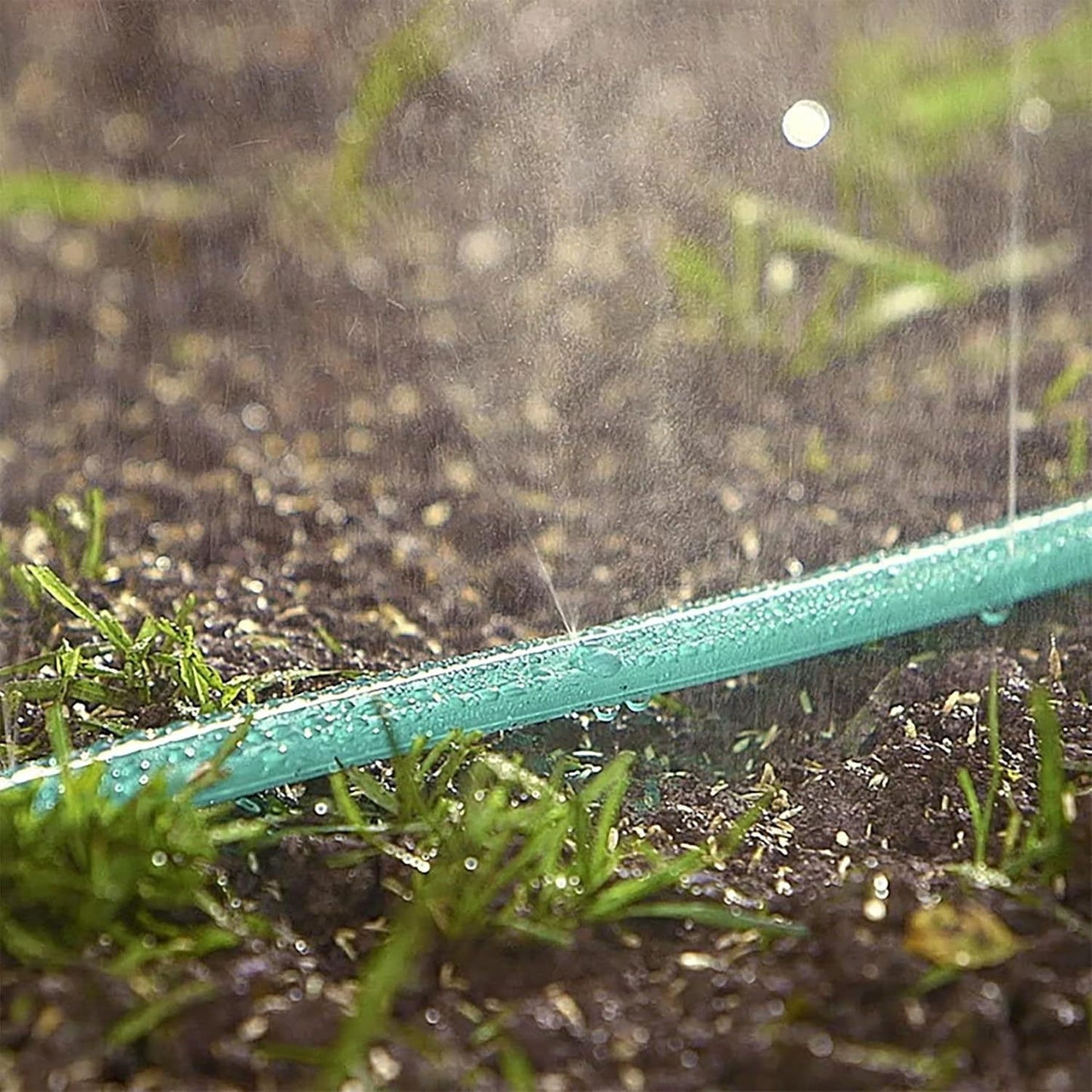 2-in-1 Sprinkler Soaker Hose 25 ft, Kink-Free Water Hose with Holes