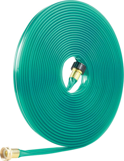 2-in-1 Sprinkler Soaker Hose 25 ft, Kink-Free Water Hose with Holes