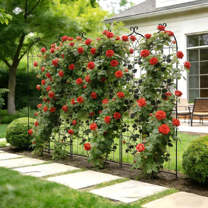 Garden Trellis, 87 x 20 inch Rose Trellis, 2 Packs Garden Flower Rose Trellises with Powder-Coated Finish & Convenient Locking Design, Plant Support Trellises for Flowers, Vegetables, Roses