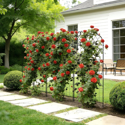 Garden Trellis, 87 x 20 inch Rose Trellis, 2 Packs Garden Flower Rose Trellises with Powder-Coated Finish & Convenient Locking Design, Plant Support Trellises for Flowers, Vegetables, Roses