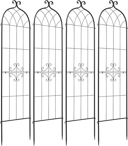 Garden Trellis, 87 x 20 inch Rose Trellis, 2 Packs Garden Flower Rose Trellises with Powder-Coated Finish & Convenient Locking Design, Plant Support Trellises for Flowers, Vegetables, Roses