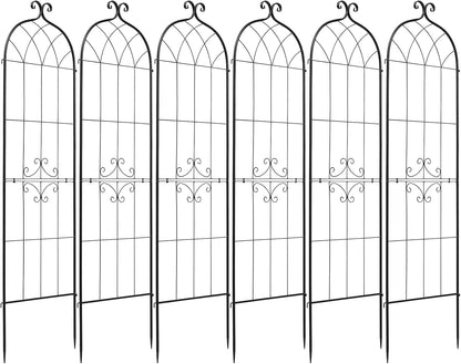 Garden Trellis, 87 x 20 inch Rose Trellis, 2 Packs Garden Flower Rose Trellises with Powder-Coated Finish & Convenient Locking Design, Plant Support Trellises for Flowers, Vegetables, Roses