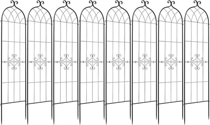 Garden Trellis, 87 x 20 inch Rose Trellis, 2 Packs Garden Flower Rose Trellises with Powder-Coated Finish & Convenient Locking Design, Plant Support Trellises for Flowers, Vegetables, Roses