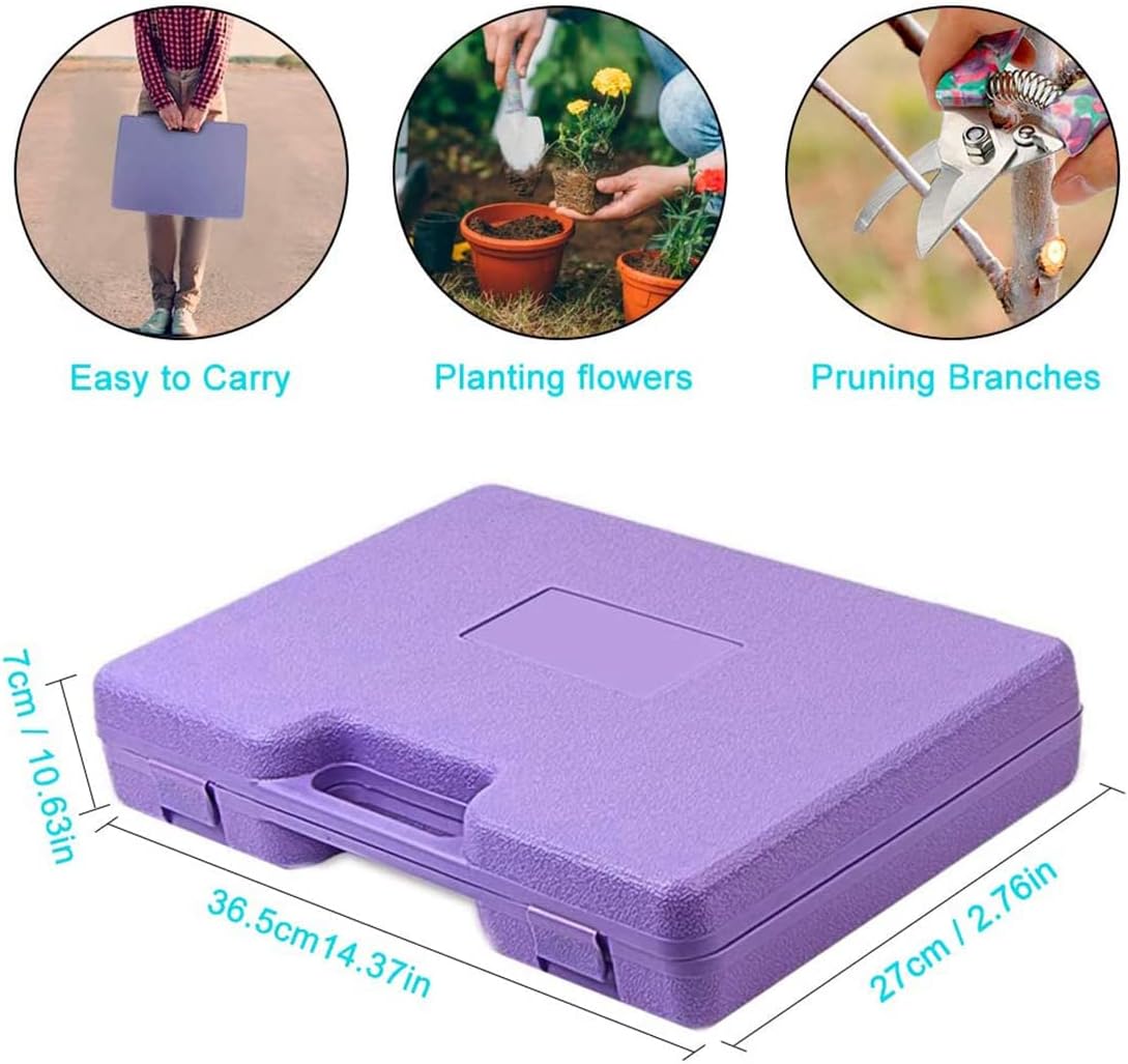 Gardening Tools, 10 Pieces Garden Tools with Floral Print, Ergonomic Handle Trowel Rake Weeder Pruner Shears Sprayer,Gardening Supplies with Carrying Case Gifts for Women