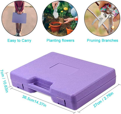 Gardening Tools, 10 Pieces Garden Tools with Floral Print, Ergonomic Handle Trowel Rake Weeder Pruner Shears Sprayer,Gardening Supplies with Carrying Case Gifts for Women