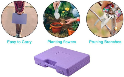 Gardening Tools, 10 Pieces Garden Tools with Floral Print, Ergonomic Handle Trowel Rake Weeder Pruner Shears Sprayer,Gardening Supplies with Carrying Case Gifts for Women