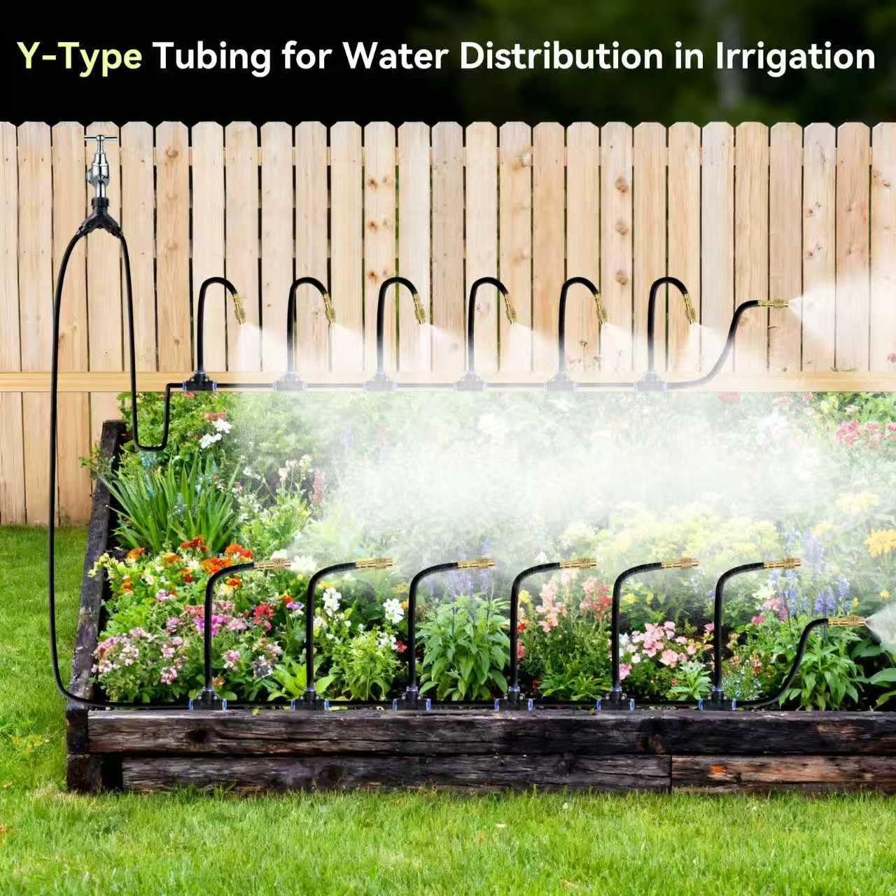 Drip Irrigation System 100FT 1/4" (17PCS Nozzles) for Garden, 83 PCS Leak-Proof Garden Watering System, 360° Adjustable Automatic Plant Water Kit for Raised Beds, Greenhouse, Lawn, Patio, Yard