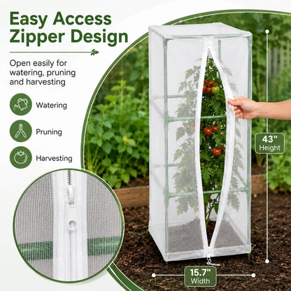 Garden Tomato Plant Cover Netting, Fits 40–50" Square Tomato Cages