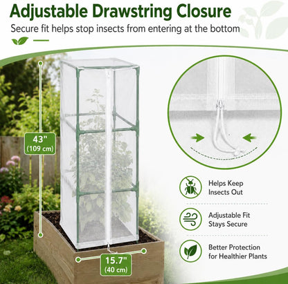 Garden Tomato Plant Cover Netting, Fits 40–50" Square Tomato Cages