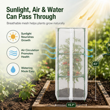 Garden Tomato Plant Cover Netting, Fits 40–50" Square Tomato Cages